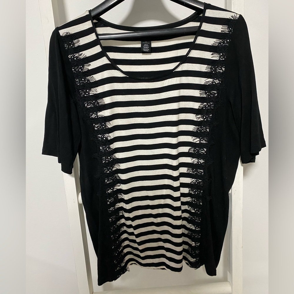 WHBM Striped Women's Top Sz L